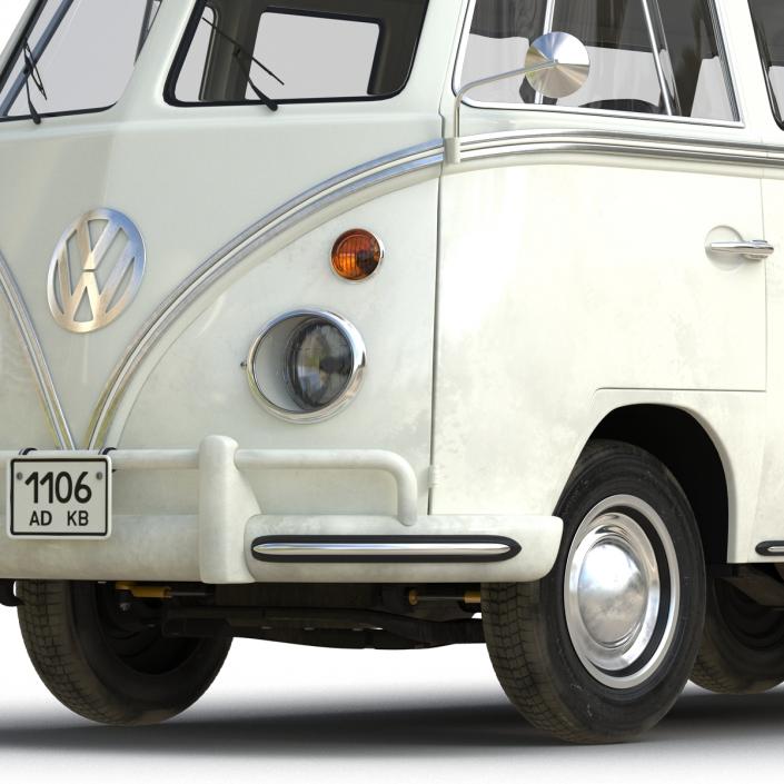 3D Volkswagen Type 2 White model