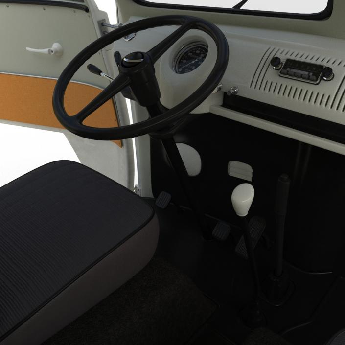 3D Volkswagen Type 2 White model