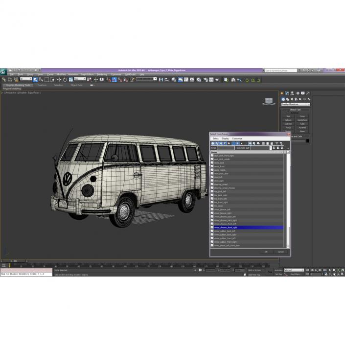 3D Volkswagen Type 2 White model