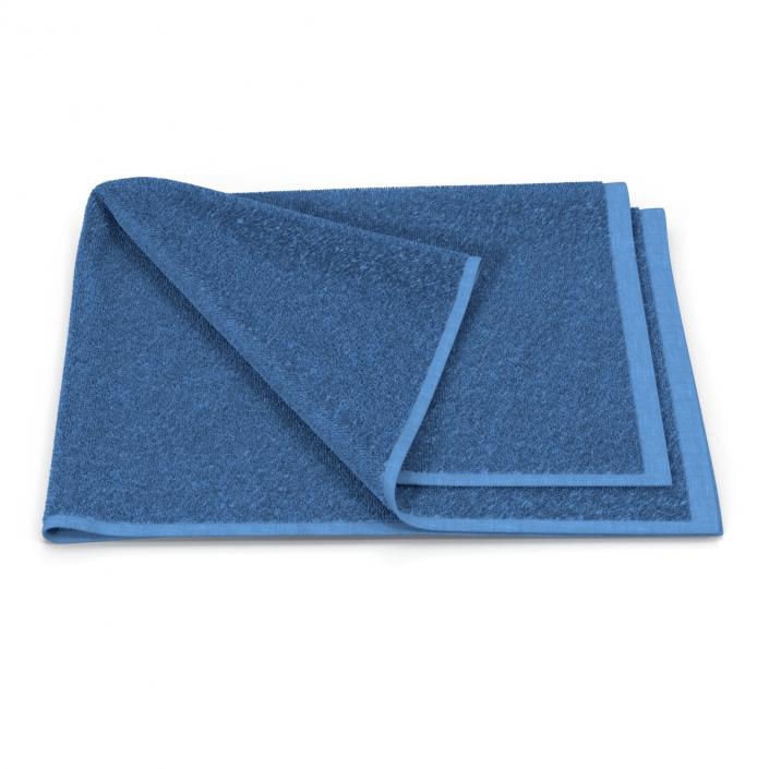 3D Towel 4 Blue with Fur