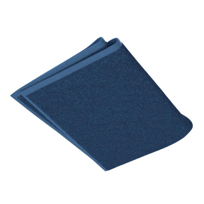 3D Towel 4 Blue with Fur