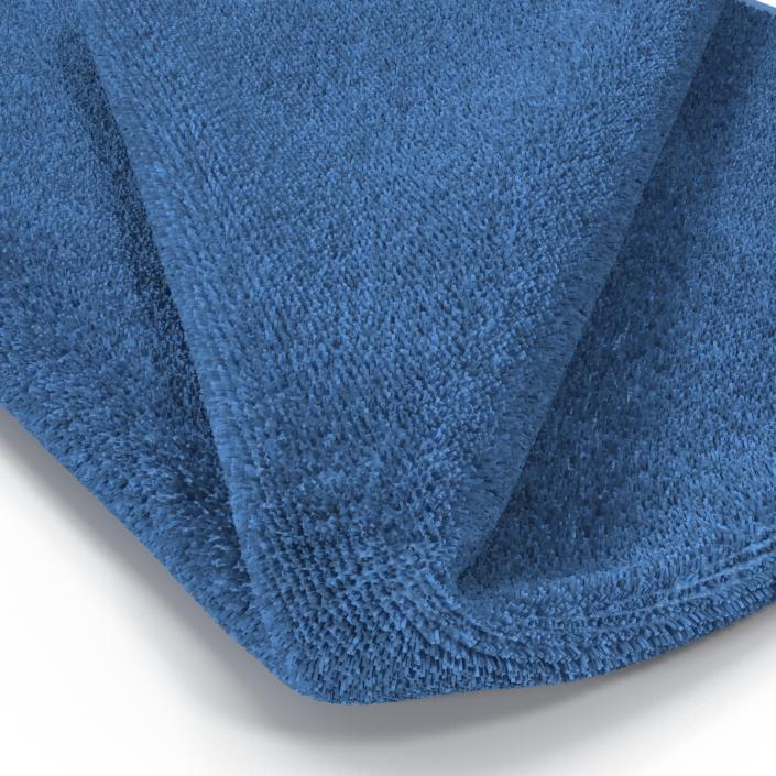 3D Towel 4 Blue with Fur