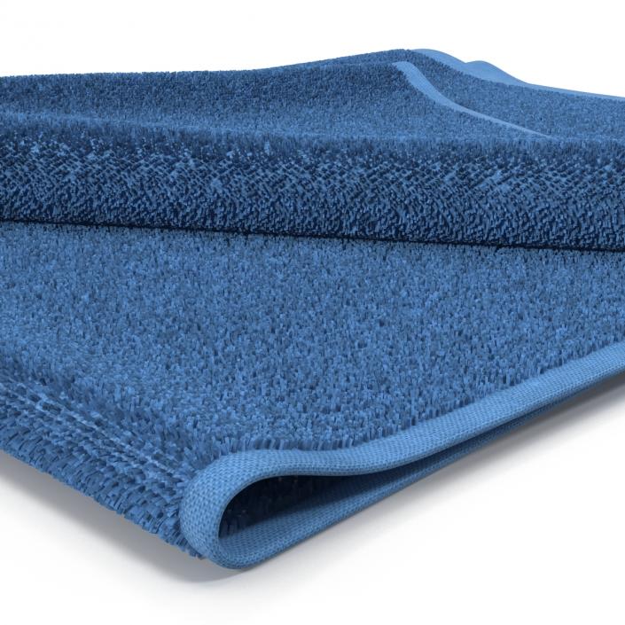 3D Towel 4 Blue with Fur