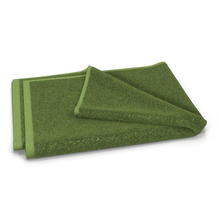 Towel 4 Green with Fur 3D