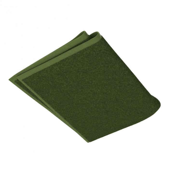 Towel 4 Green with Fur 3D