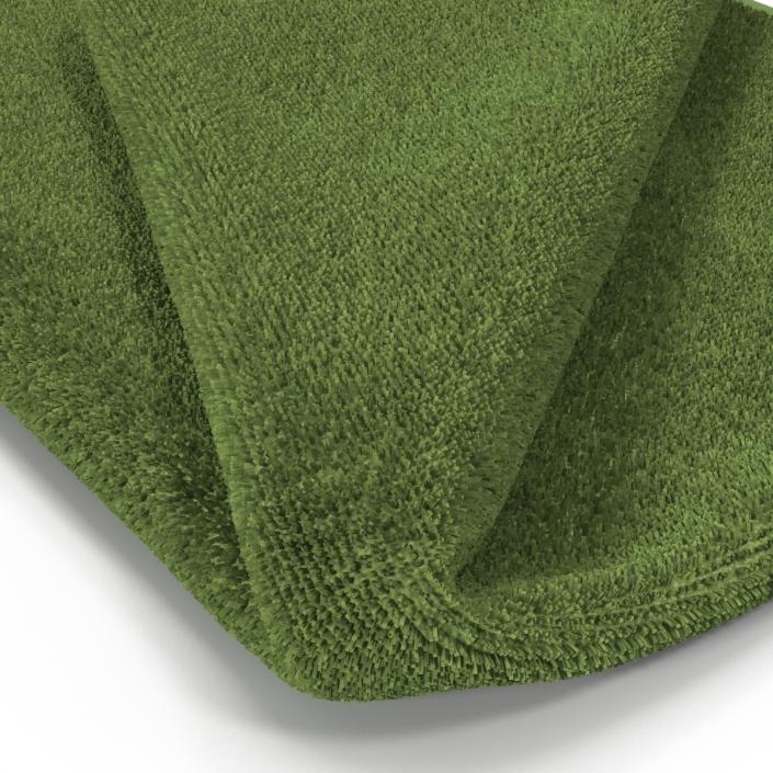 Towel 4 Green with Fur 3D