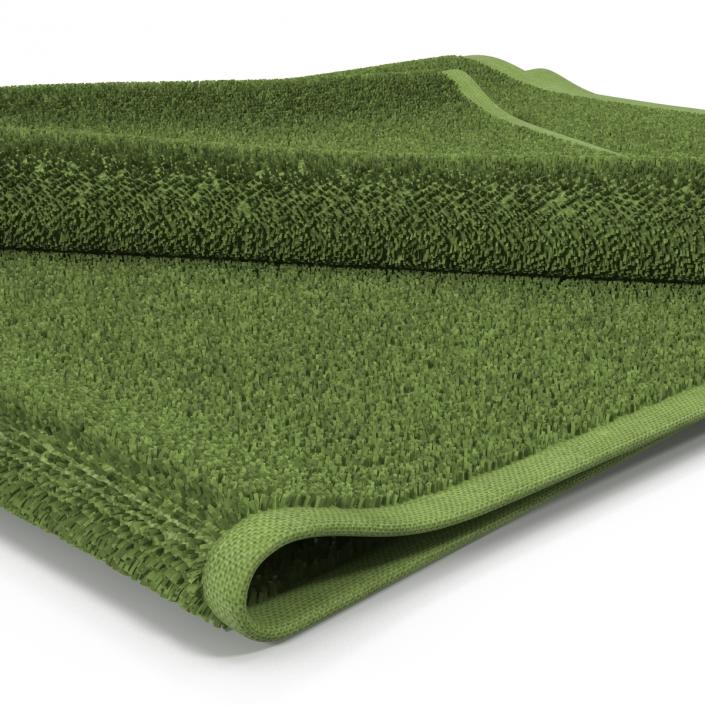 Towel 4 Green with Fur 3D