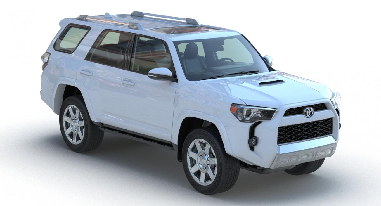 3D Toyota 4Runner and Hobby Caravan Prestige Rigged model