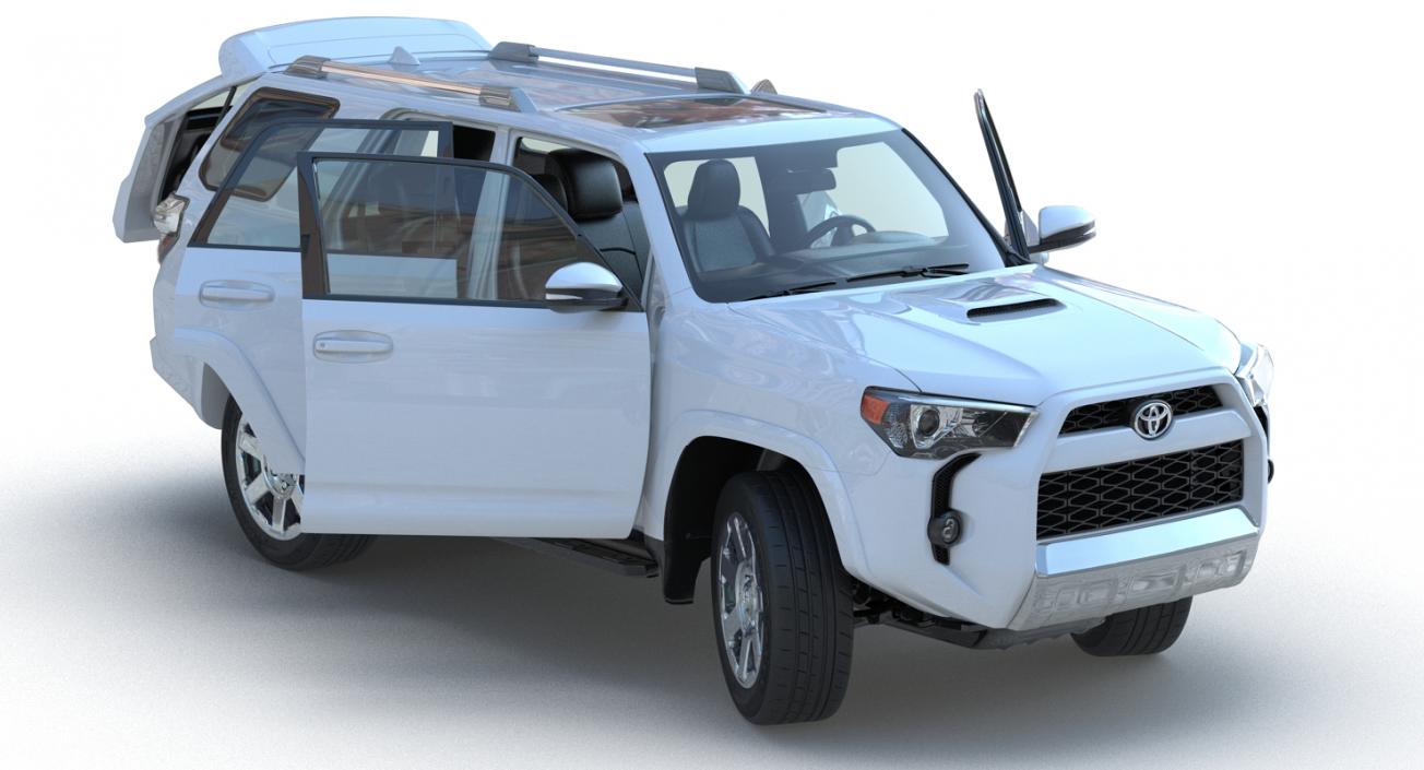 3D Toyota 4Runner and Hobby Caravan Prestige Rigged model