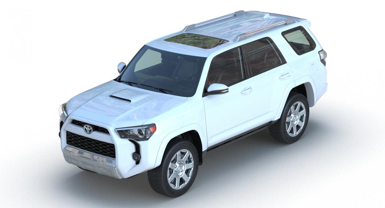 3D Toyota 4Runner and Hobby Caravan Prestige Rigged model