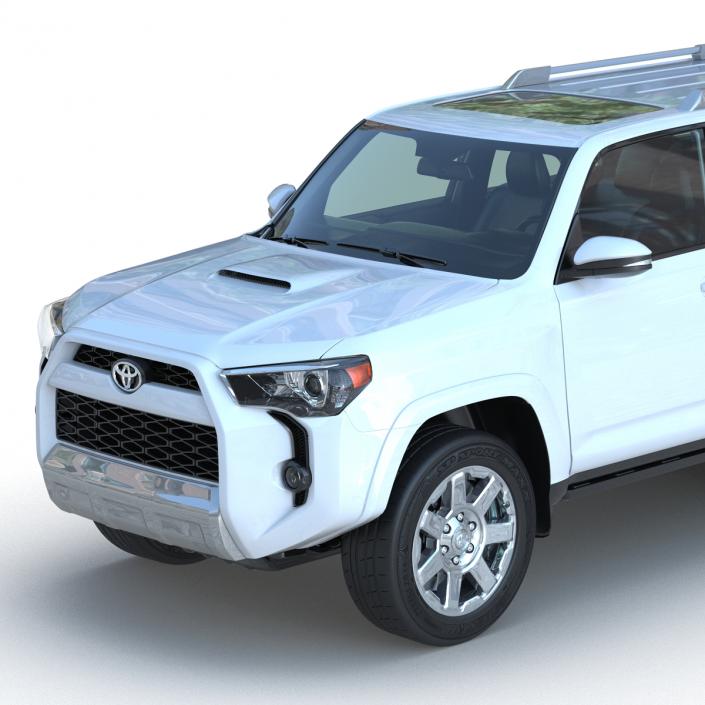 3D Toyota 4Runner and Hobby Caravan Prestige Rigged model