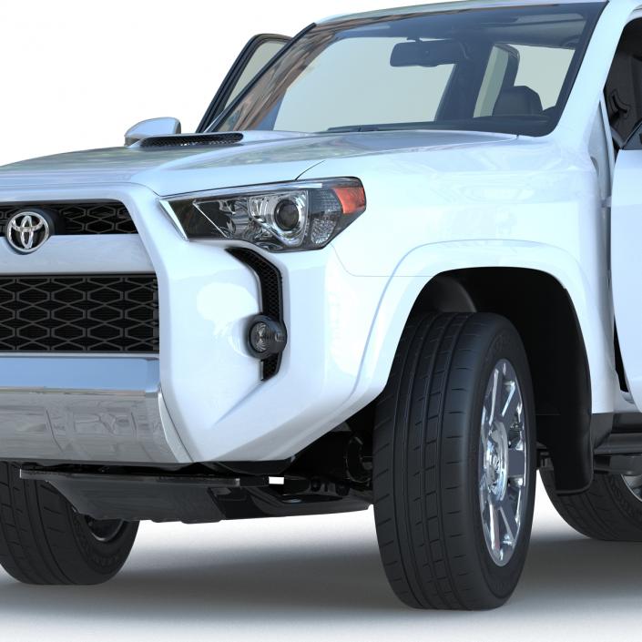 3D Toyota 4Runner and Hobby Caravan Prestige Rigged model