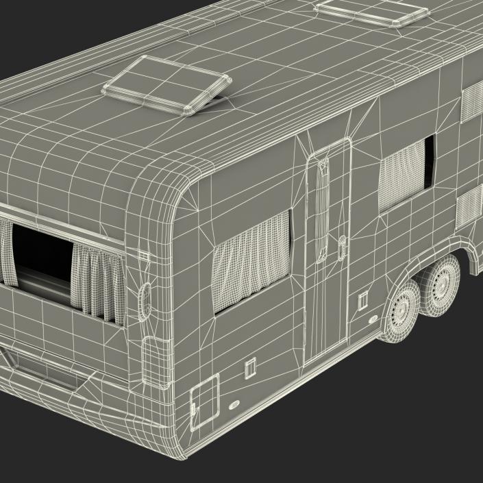 3D Toyota 4Runner and Hobby Caravan Prestige Rigged model