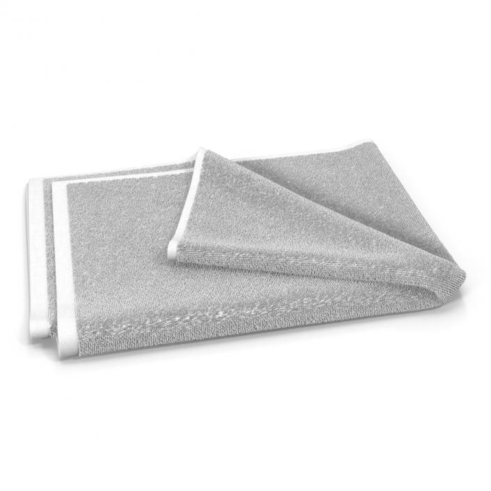 Towel 4 White with Fur 3D