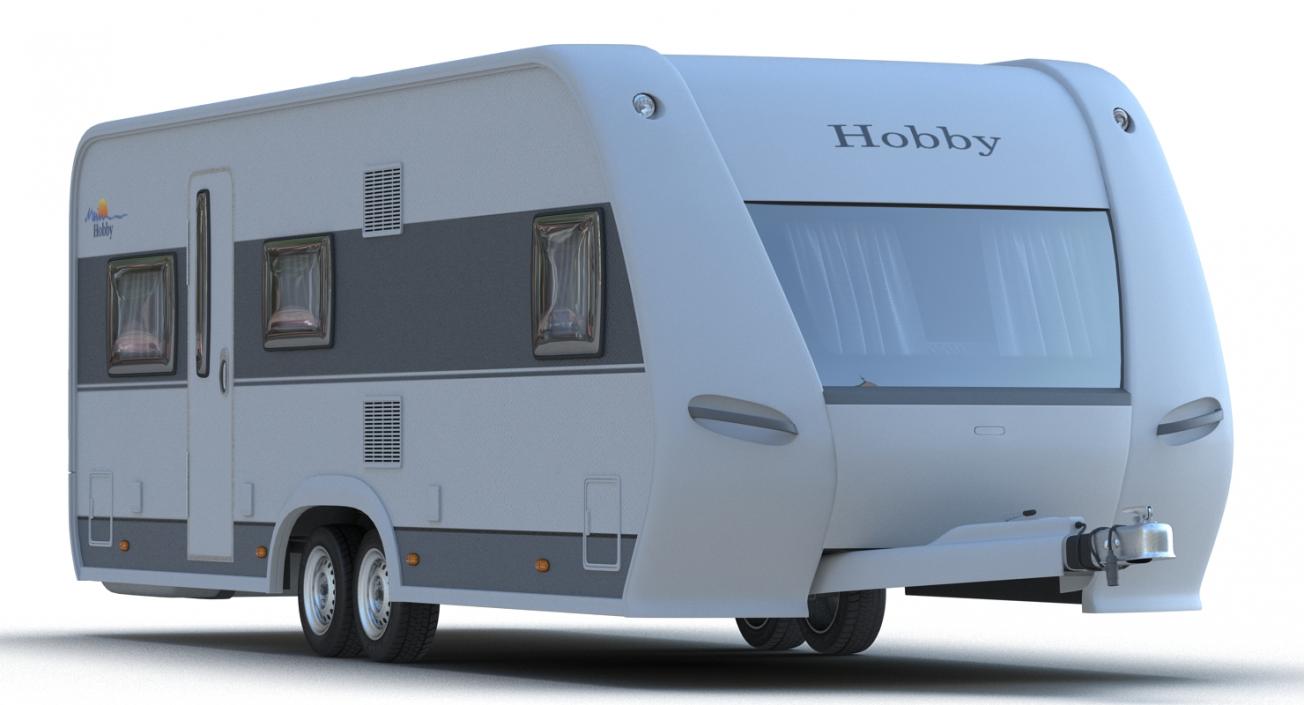 3D Toyota 4Runner and Hobby Caravan Prestige