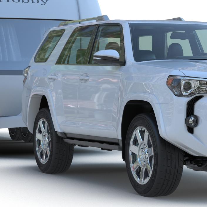 3D Toyota 4Runner and Hobby Caravan Prestige