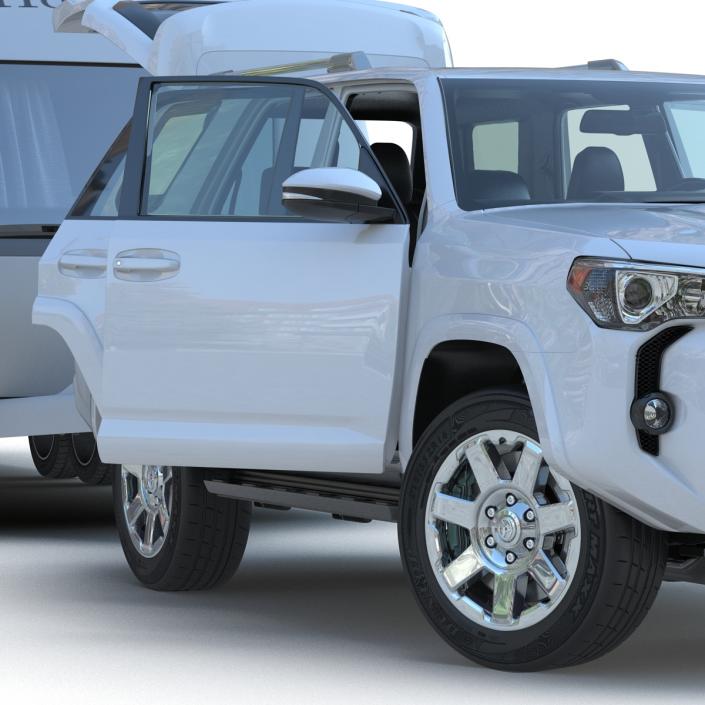 3D Toyota 4Runner and Hobby Caravan Prestige