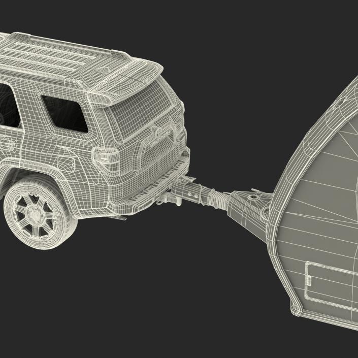 3D Toyota 4Runner and Hobby Caravan Prestige