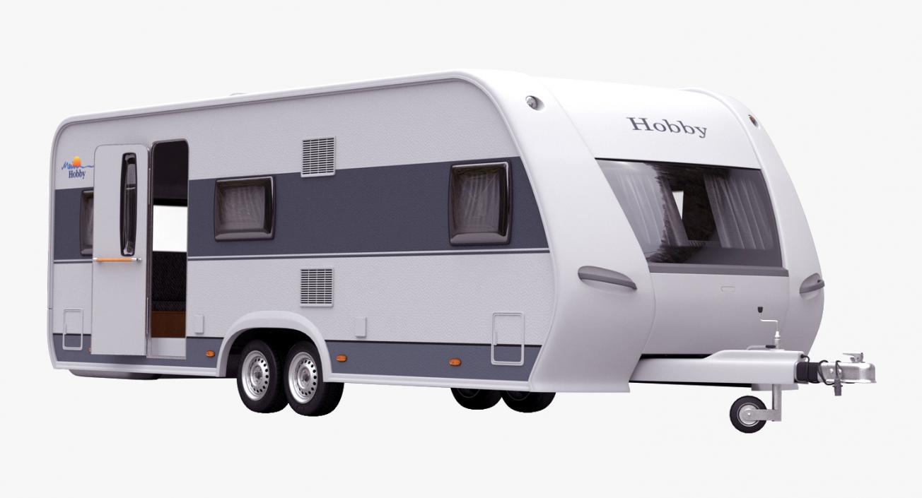 Hobby Caravan Prestige Rigged 3D model