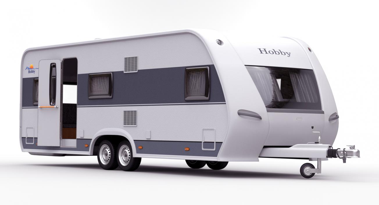 Hobby Caravan Prestige Rigged 3D model