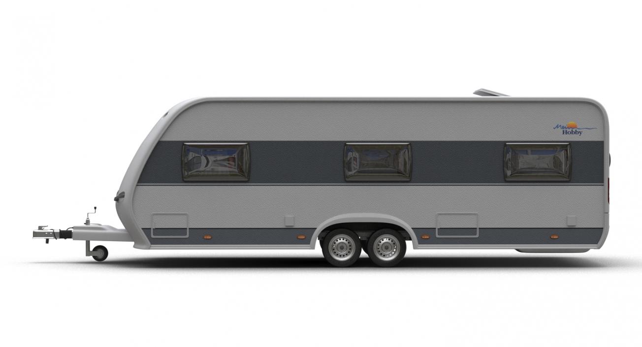 Hobby Caravan Prestige Rigged 3D model