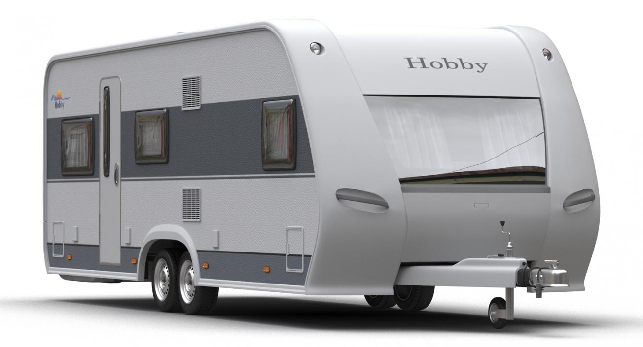 Hobby Caravan Prestige Rigged 3D model