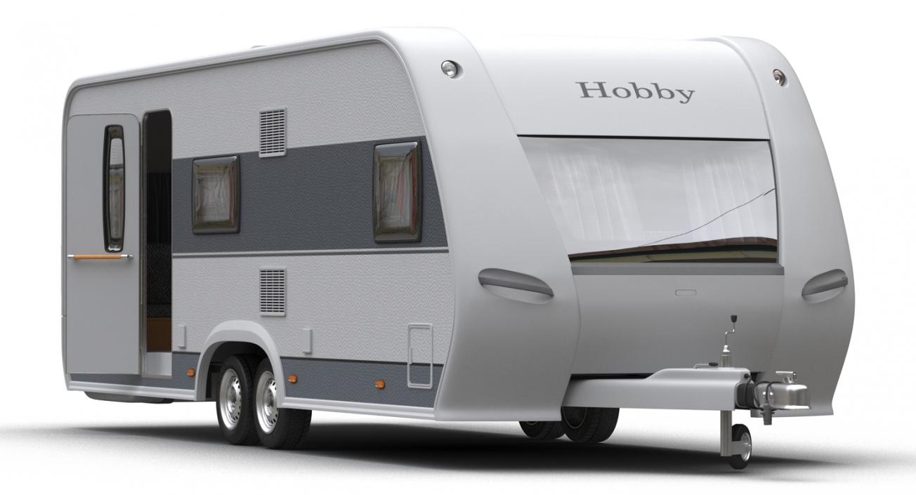 Hobby Caravan Prestige Rigged 3D model