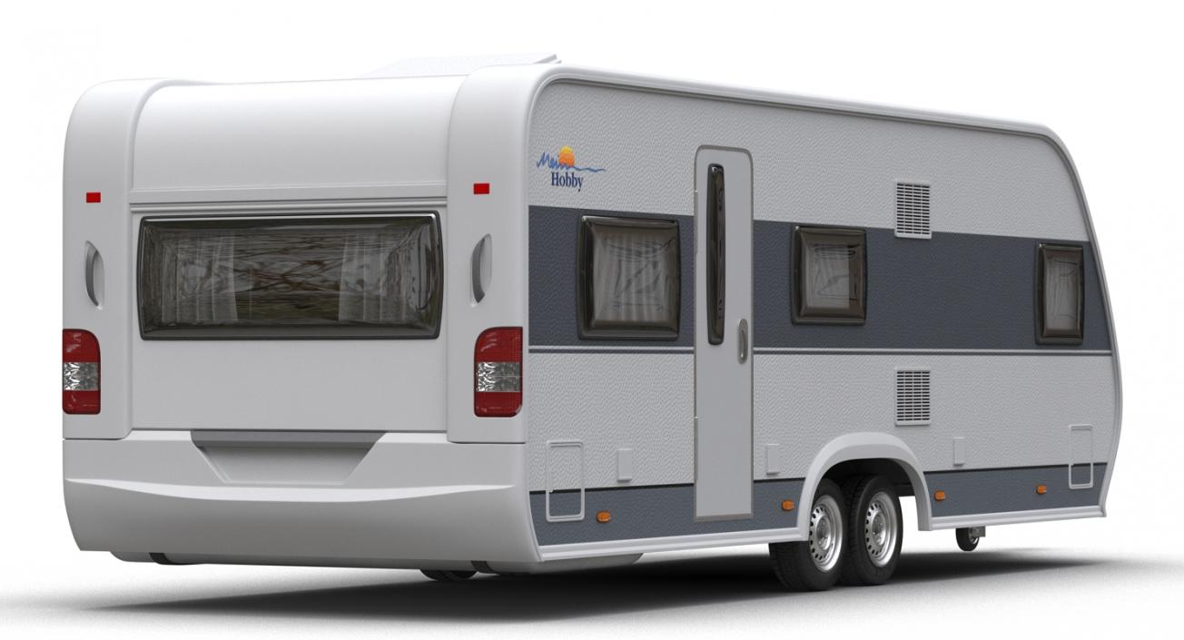 Hobby Caravan Prestige Rigged 3D model