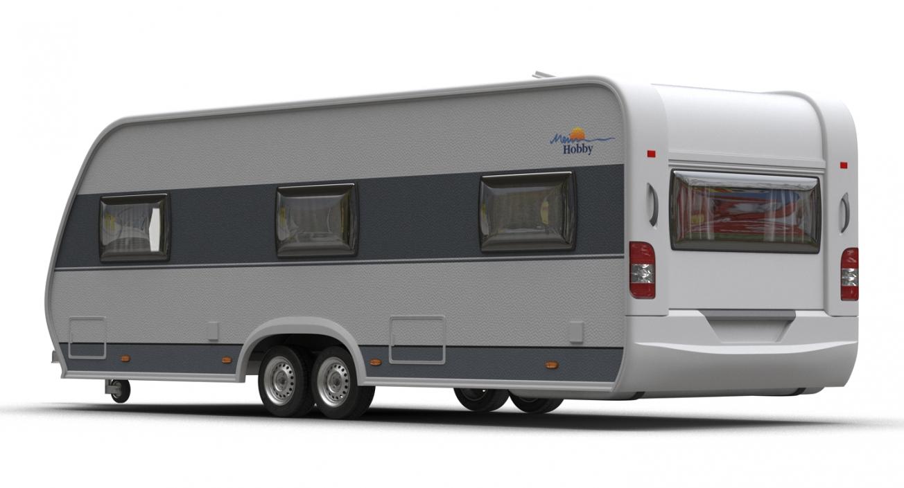 Hobby Caravan Prestige Rigged 3D model