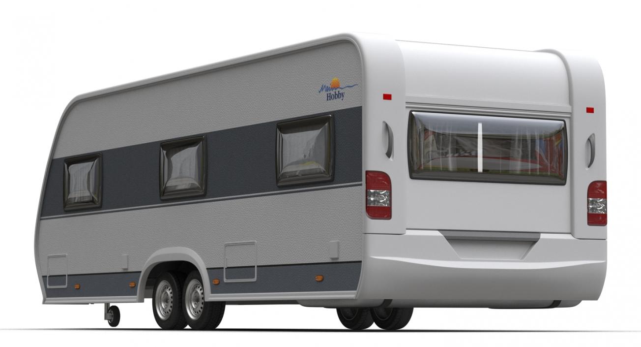 Hobby Caravan Prestige Rigged 3D model