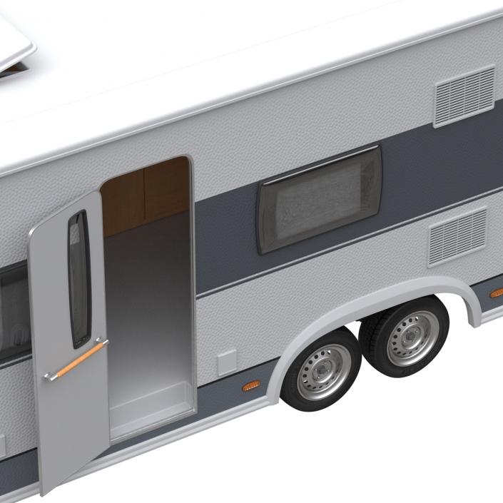 Hobby Caravan Prestige Rigged 3D model