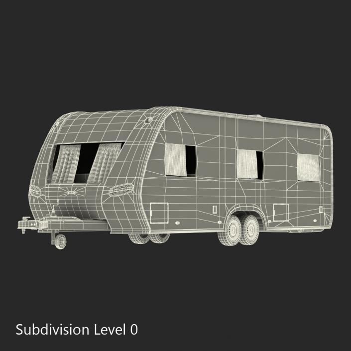 Hobby Caravan Prestige Rigged 3D model