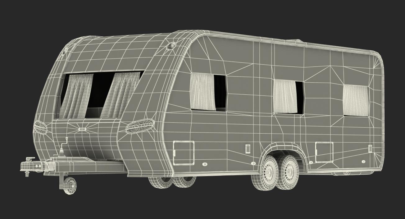 Hobby Caravan Prestige Rigged 3D model