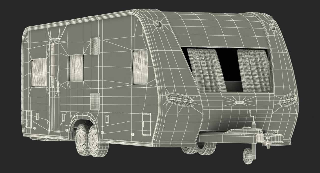 Hobby Caravan Prestige Rigged 3D model