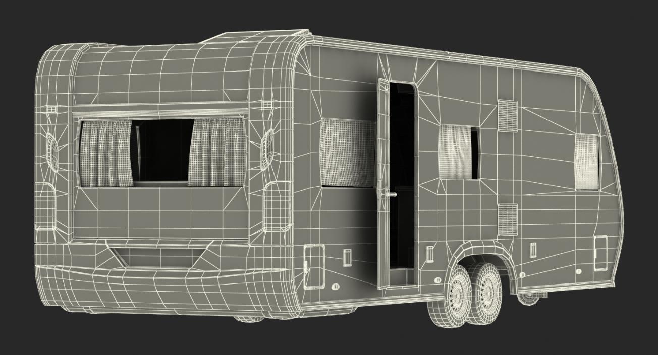 Hobby Caravan Prestige Rigged 3D model