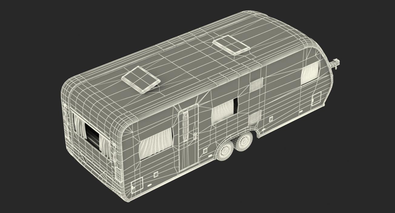 Hobby Caravan Prestige Rigged 3D model