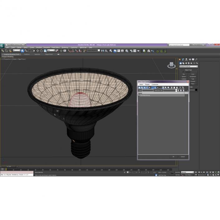 Halogen Flood Light Bulb 3D model