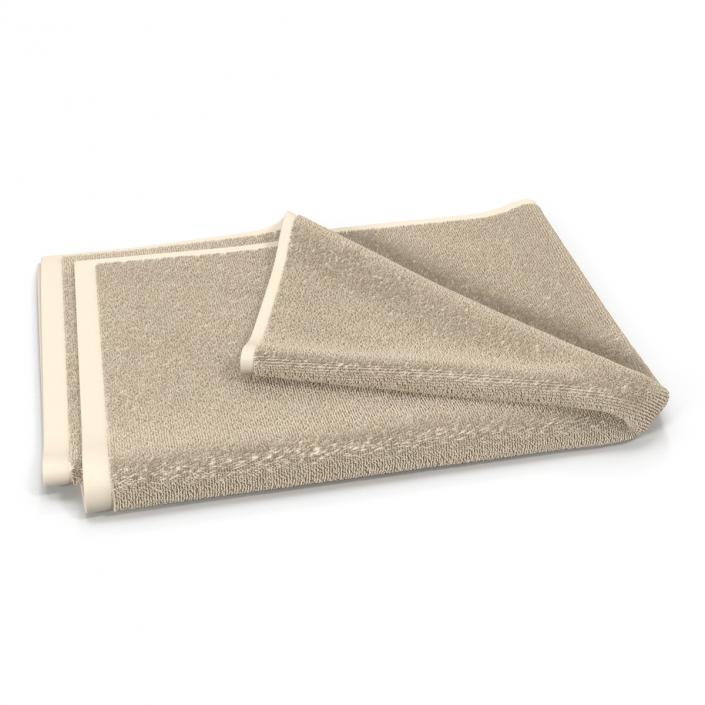 Towel 4 Beige with Fur 3D