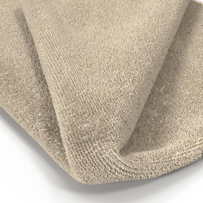 Towel 4 Beige with Fur 3D