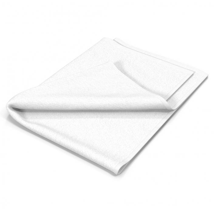 3D Towel 4 White model