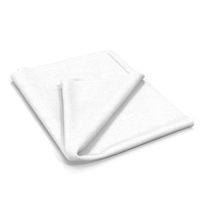 3D Towel 4 White model