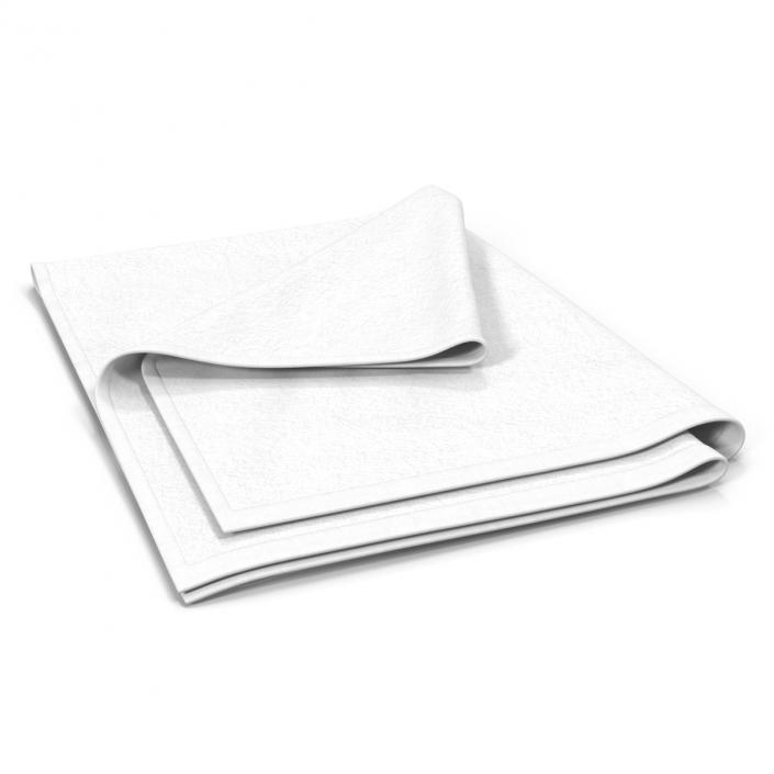 3D Towel 4 White model