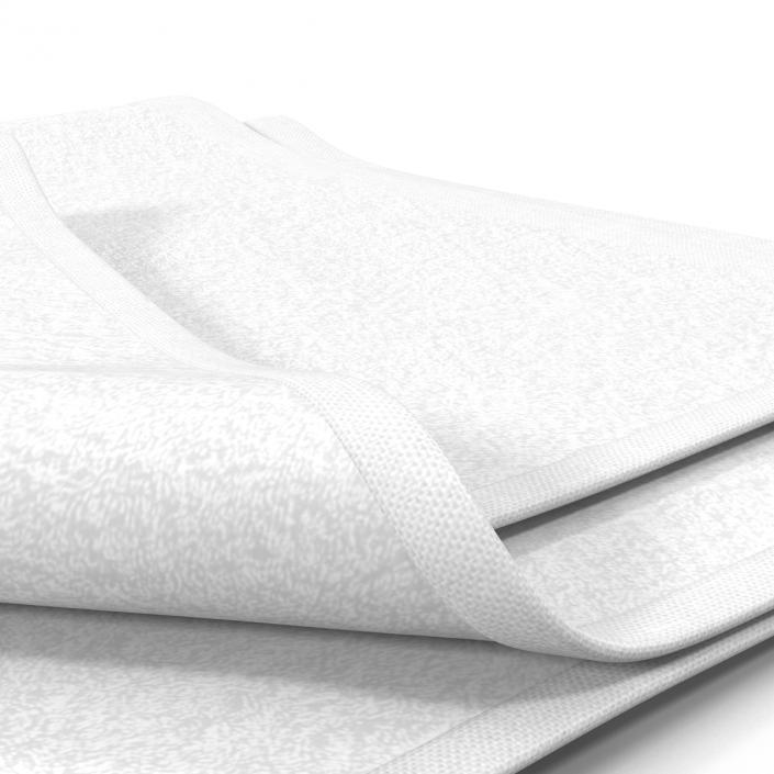 3D Towel 4 White model