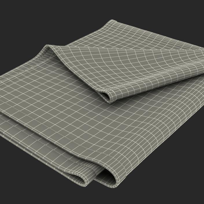 3D Towel 4 White model