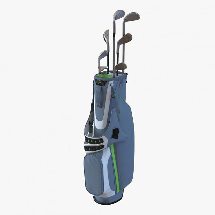 Golf Bag Nike with Clubs 3D model