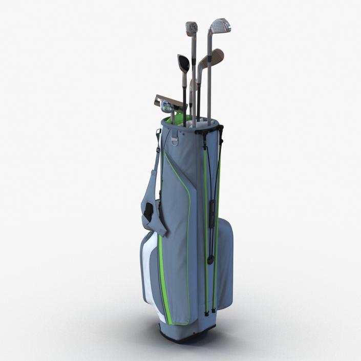 Golf Bag Nike with Clubs 3D model