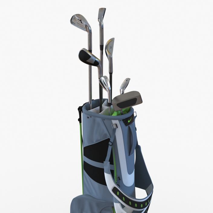 Golf Bag Nike with Clubs 3D model