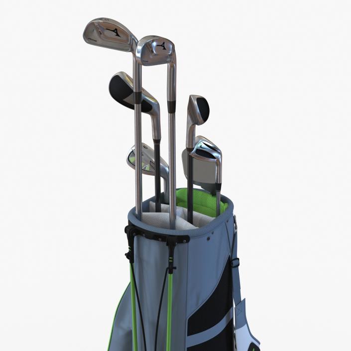 Golf Bag Nike with Clubs 3D model