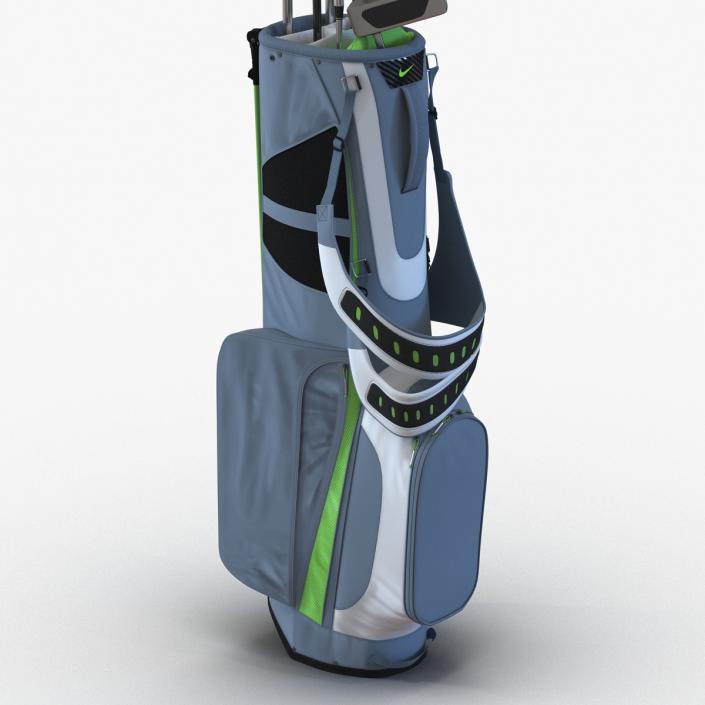 Golf Bag Nike with Clubs 3D model