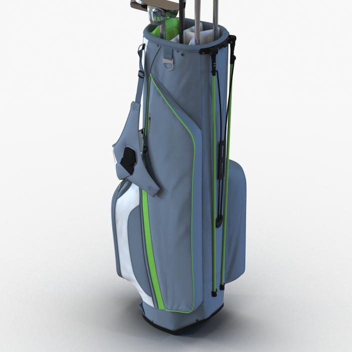 Golf Bag Nike with Clubs 3D model